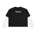 Layered Contrast Sleeve Cotton T-Shirt